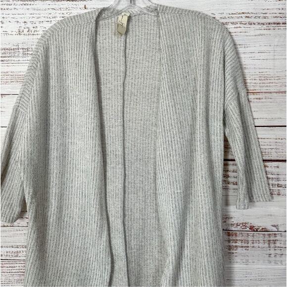 Stitch Fix Allison Joy Women's Open Front Tight Knit Cardigan Sweater Gray Small - Picture 2 of 11